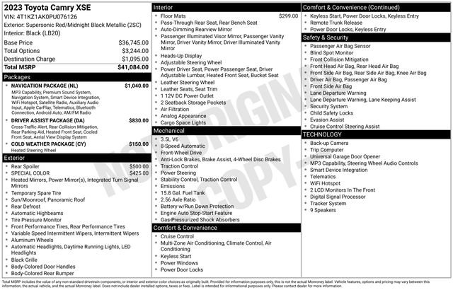 Certified 2023 Toyota Camry XSE w/ Navigation Package FWD image 38