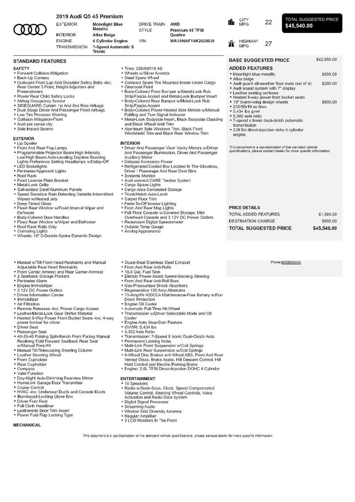 Used 2019 Audi Q5 2.0T Premium image 3