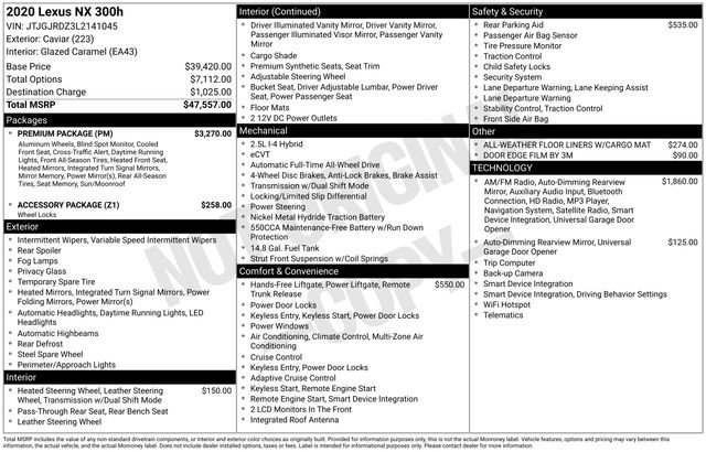 Used 2020 Lexus NX 300h AWD w/ Premium Package image 35