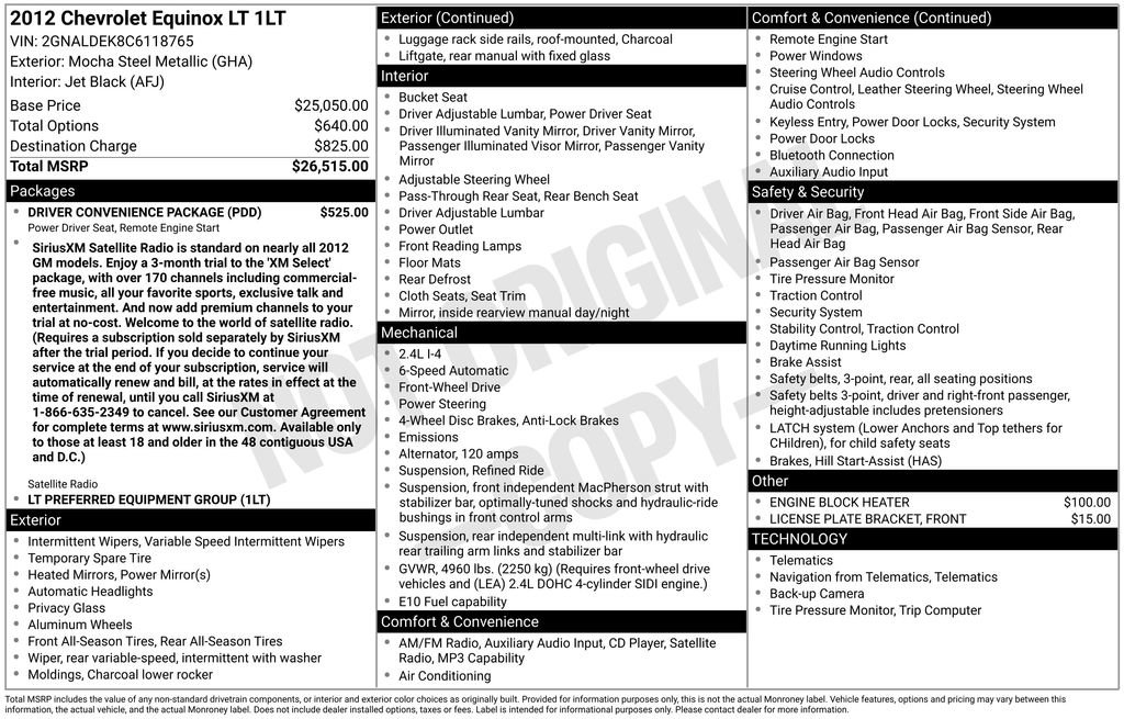 Used 2012 Chevrolet Equinox LT w/ Driver Convenience Package image 40