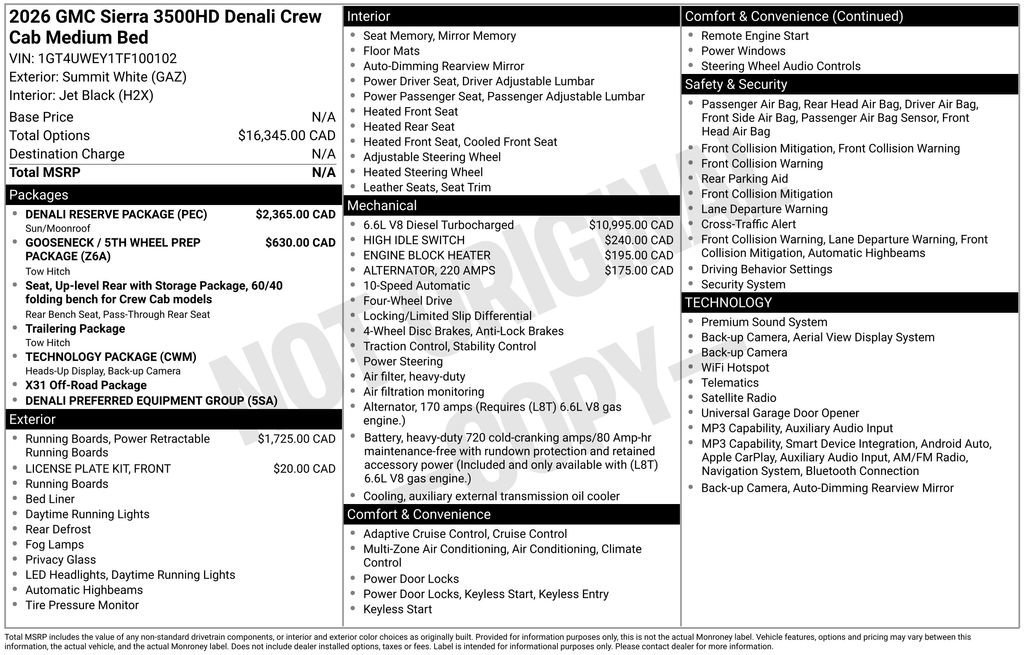 Used 2026 GMC Sierra 3500 Denali w/ Denali Reserve Package AWD/4WD image 31