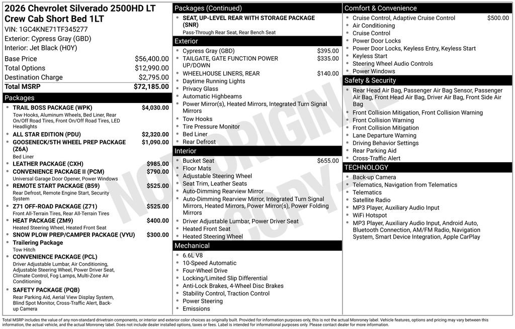 New 2026 Chevrolet Silverado 2500 LT w/ Trail Boss Package AWD/4WD image 42