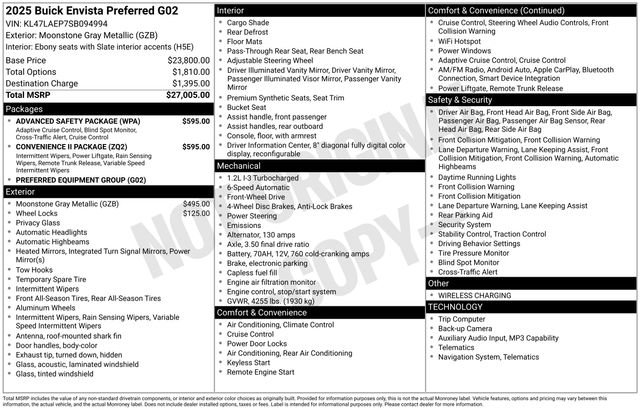 Used 2025 Buick Envista Preferred w/ Convenience II Package image 6