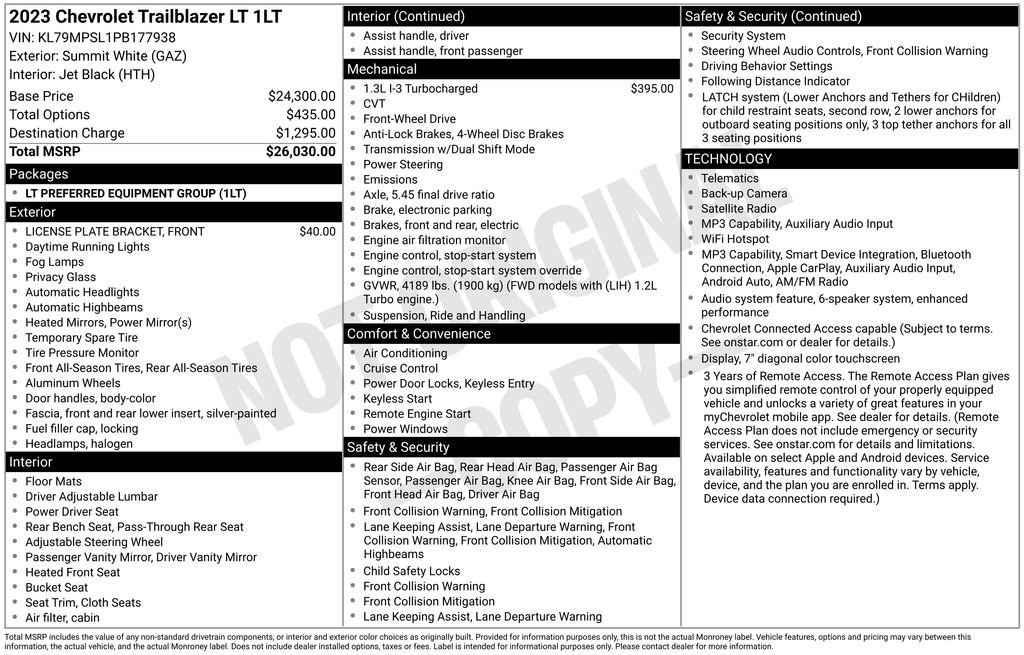 Certified 2023 Chevrolet TrailBlazer LT FWD image 19