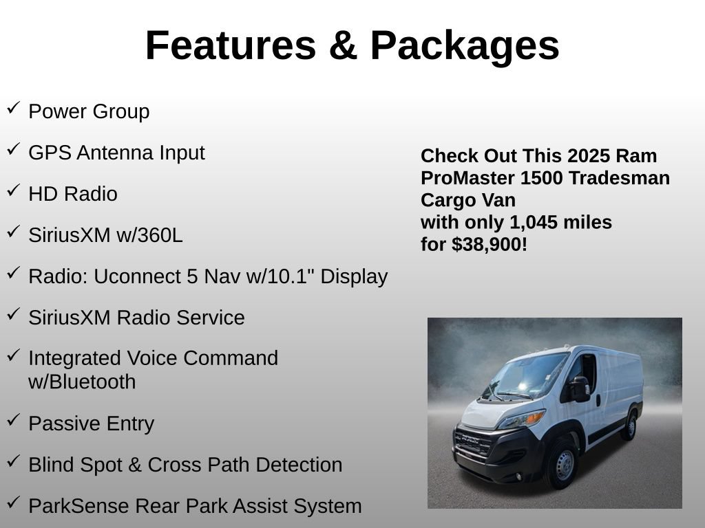 Used 2025 RAM ProMaster 1500 w/ Premium Convenience Group FWD image 8