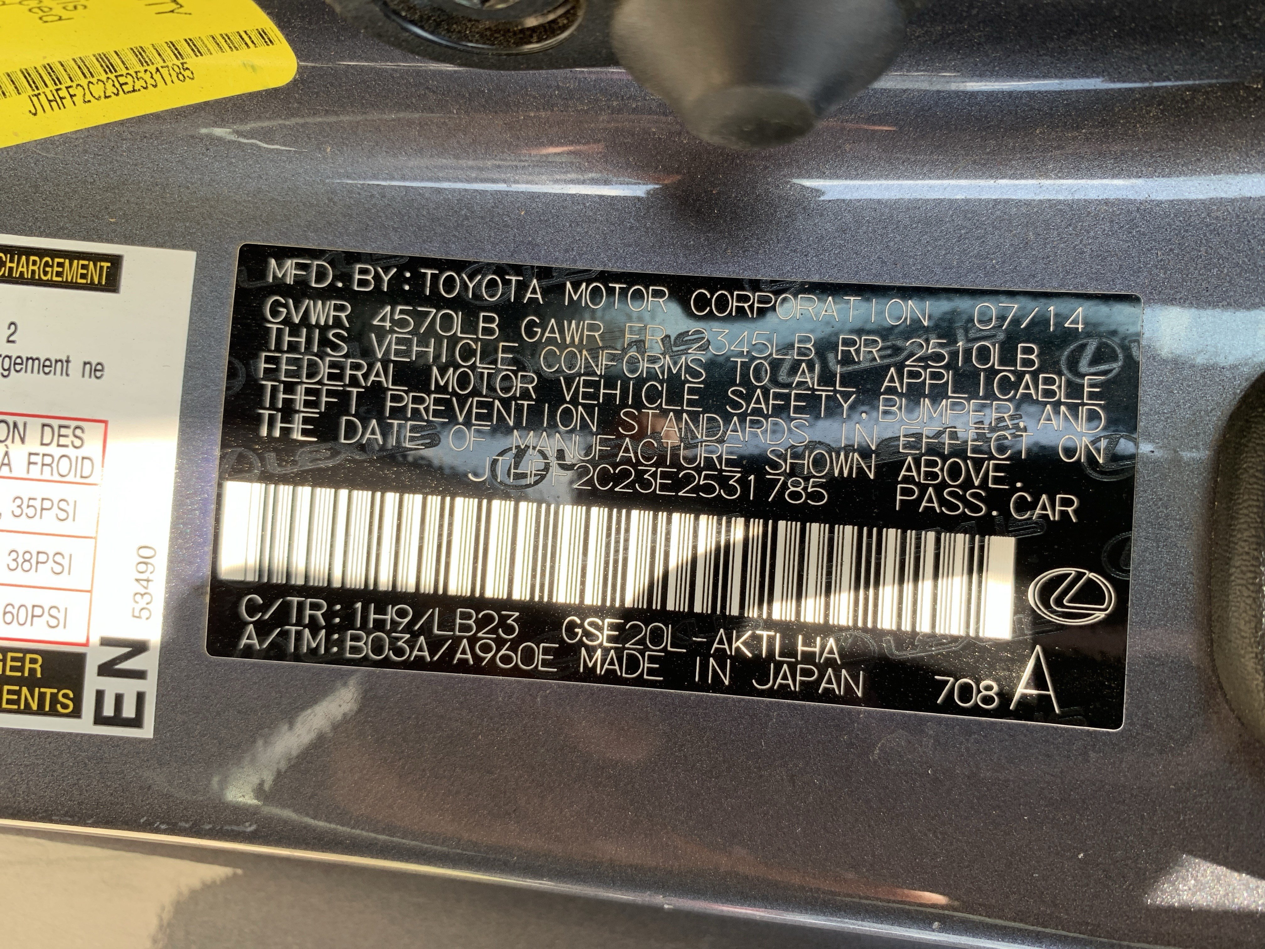 Used 2014 Lexus IS 250C w/ F-Sport Package w/as Tires RWD image 36