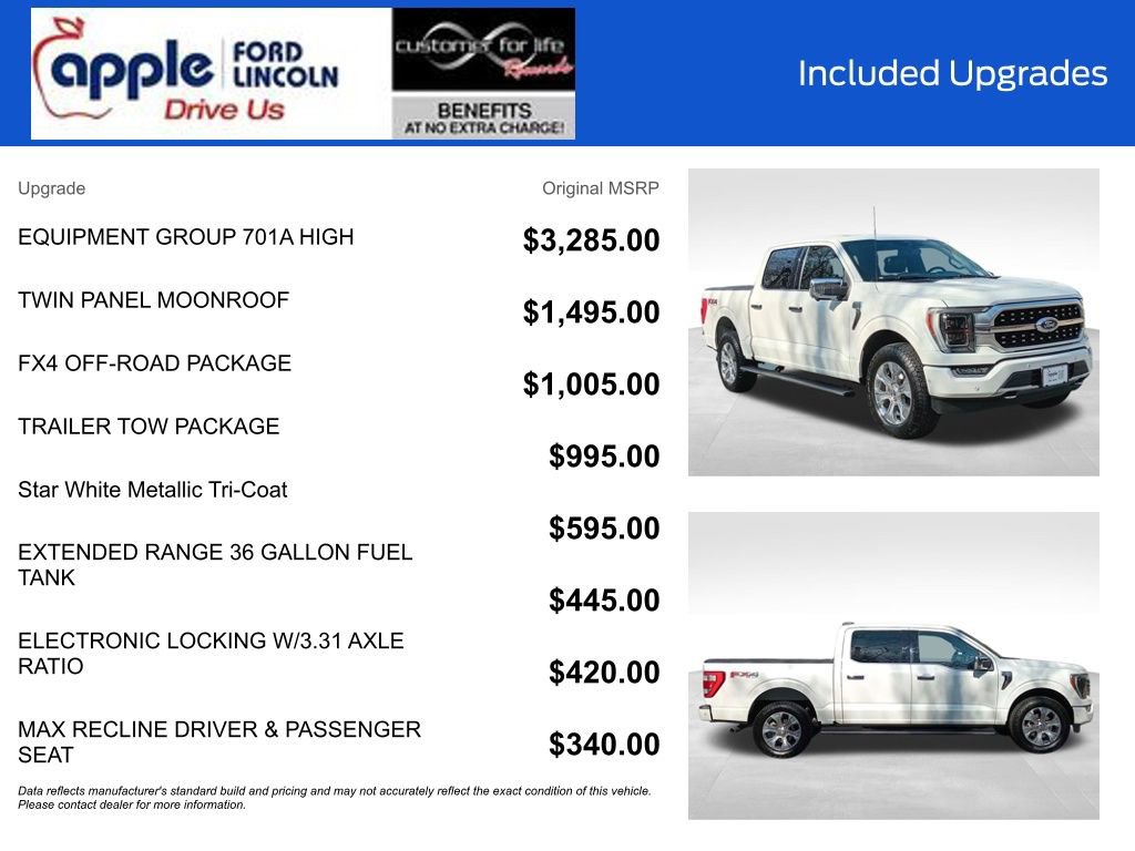 Certified 2021 Ford F150 Platinum w/ Equipment Group 701A High image 4