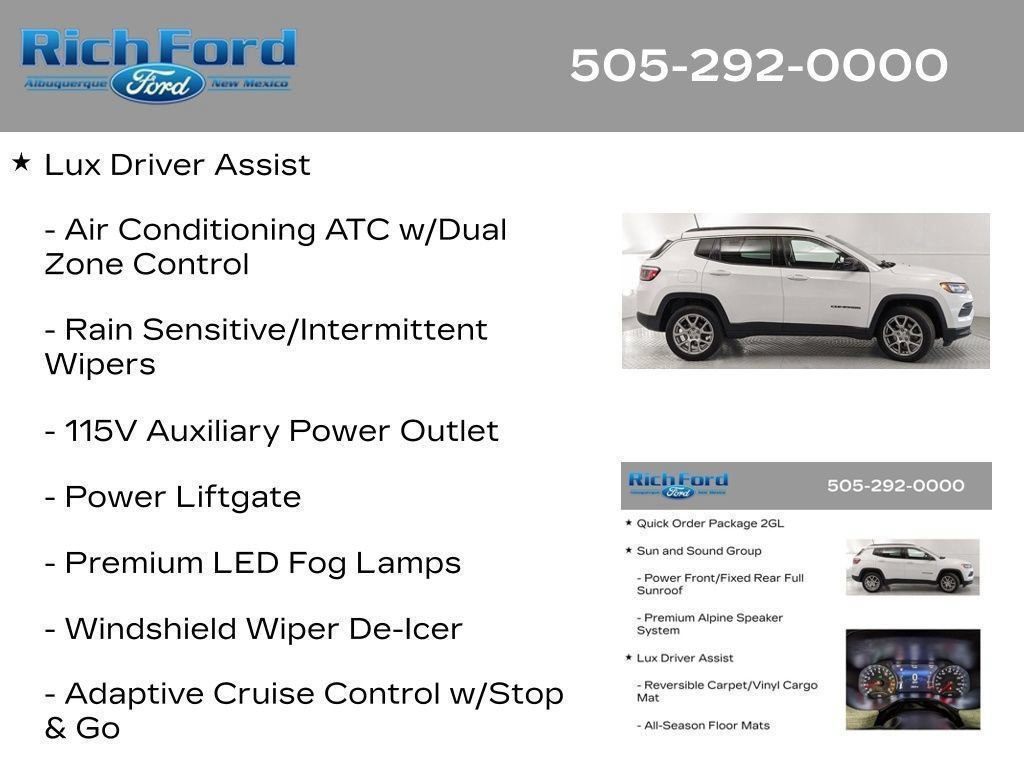 Used 2022 Jeep Compass Latitude w/ Sun and Sound Group AWD/4WD image 78