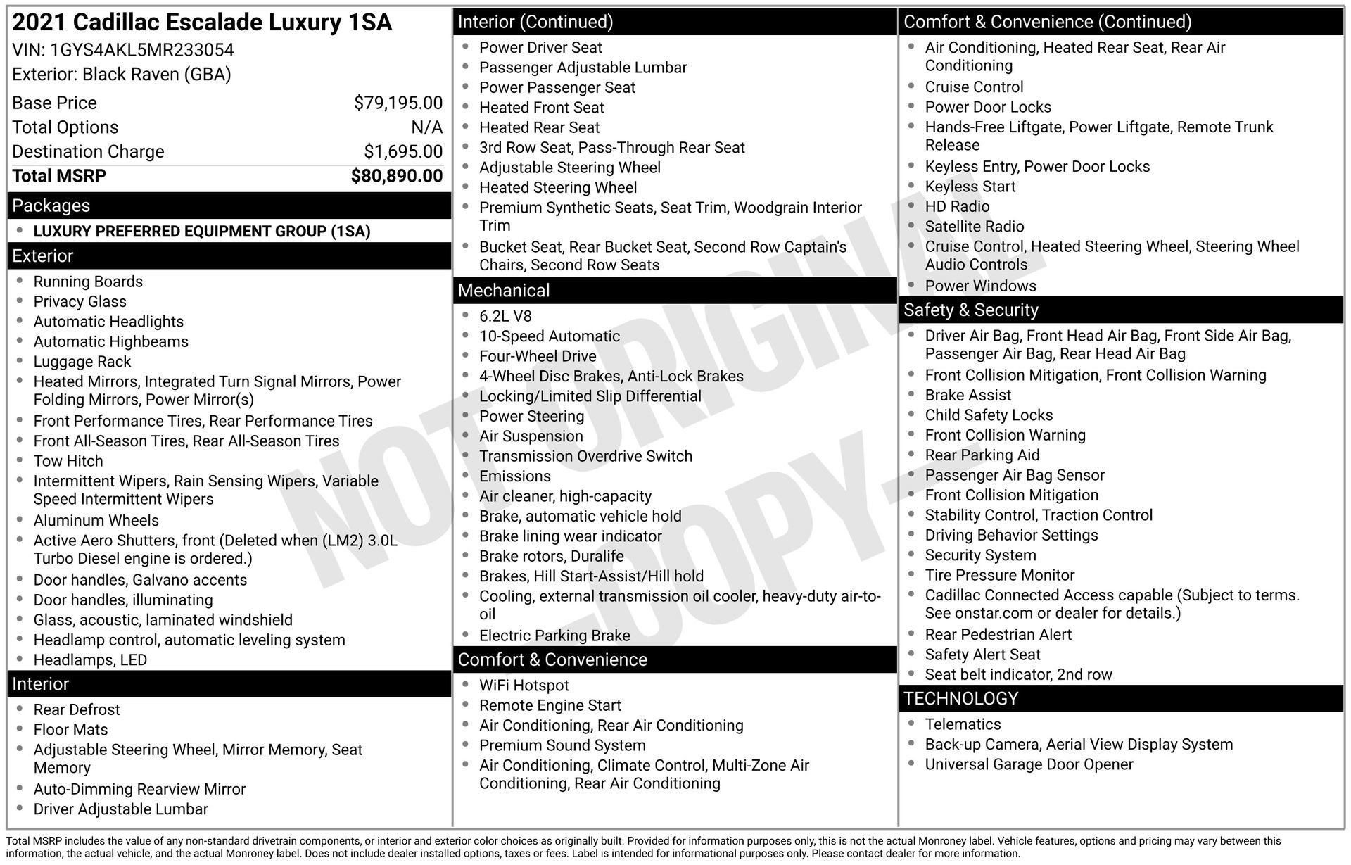 Used 2021 Cadillac Escalade Luxury