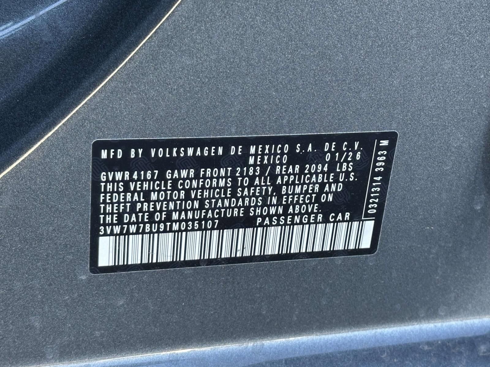 New 2026 Volkswagen Jetta SE image 16