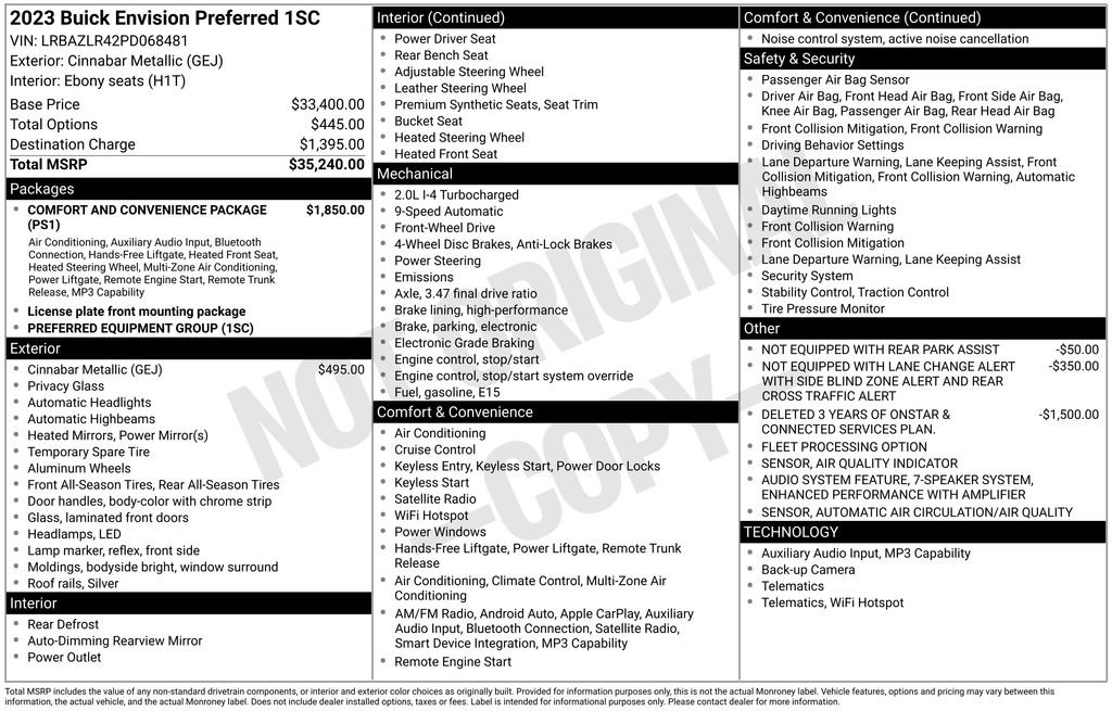 Used 2023 Buick Envision Preferred image 23