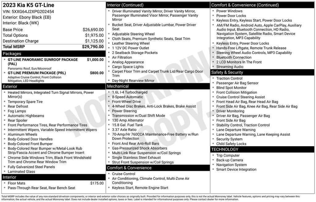 Certified 2023 Kia K5 GT-Line FWD image 28