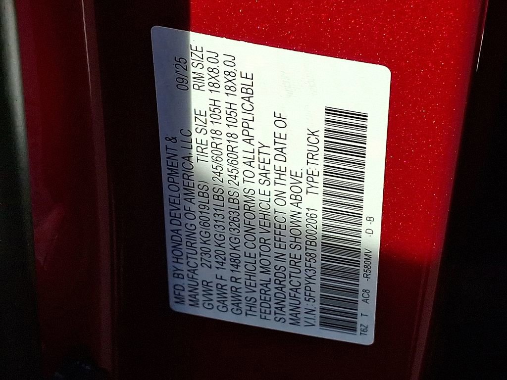 New 2026 Honda Ridgeline RTL image 11