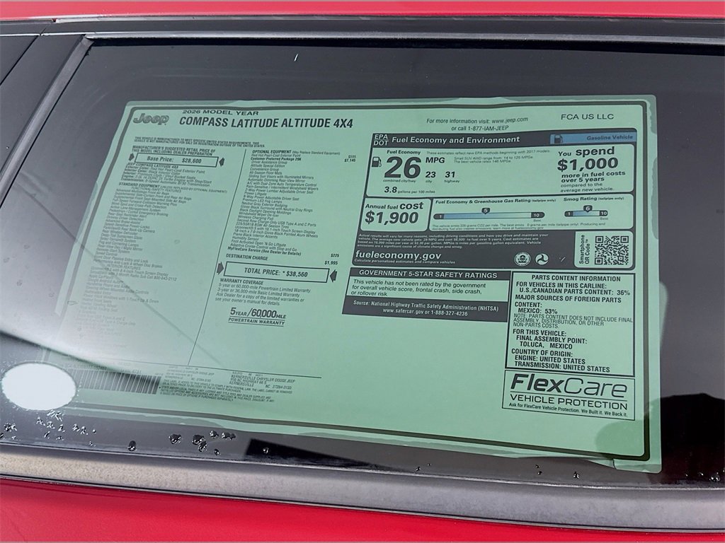 New 2026 Jeep Compass Latitude w/ Quick Order Package 29K image 20