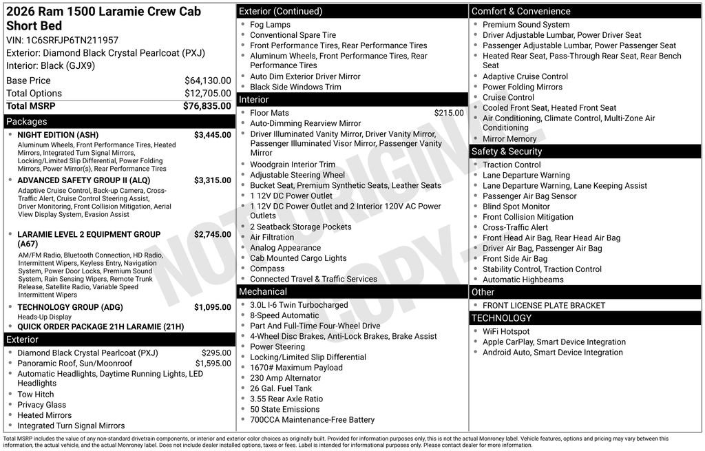 New 2026 RAM 1500 Laramie w/ Night Edition image 2