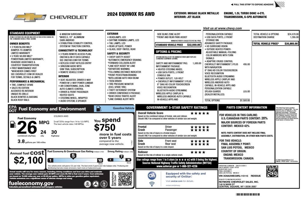 Used 2024 Chevrolet Equinox RS AWD/4WD image 4
