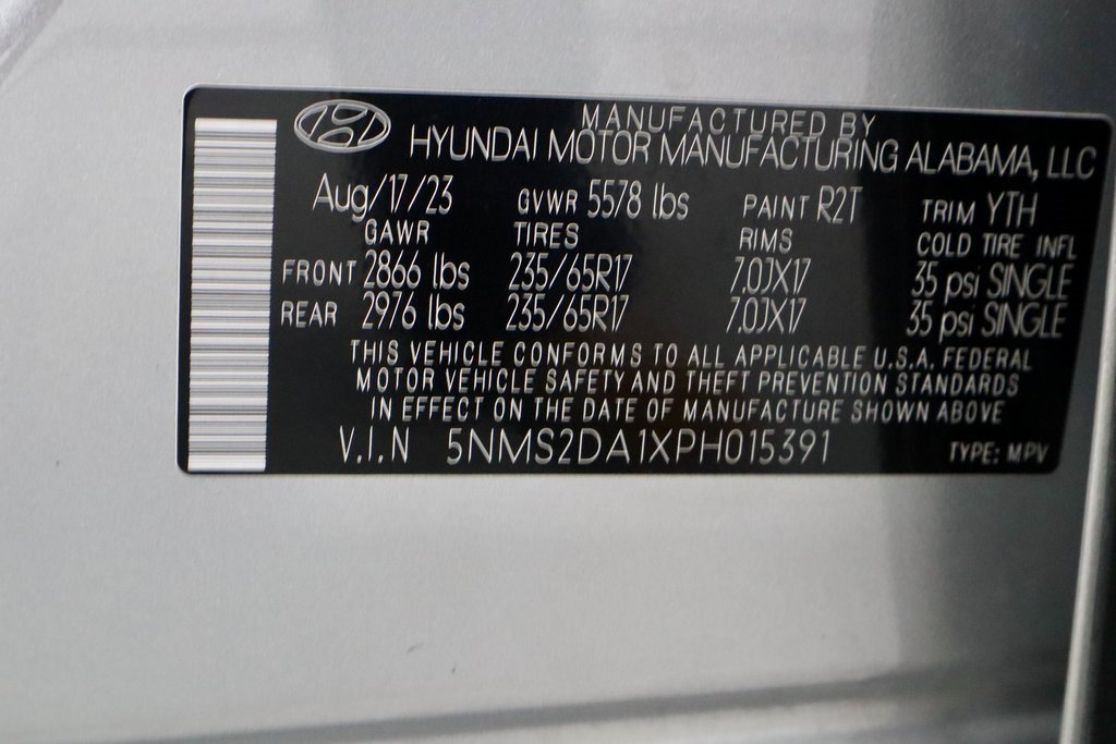 Certified 2023 Hyundai Santa Fe Blue w/ Cargo Package image 33