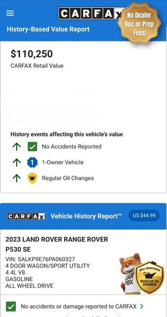 Used 2023 Land Rover Range Rover SE AWD/4WD video 3