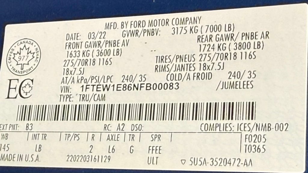 Used 2022 Ford F150 Tremor w/ Equipment Group 401A Mid AWD/4WD image 42