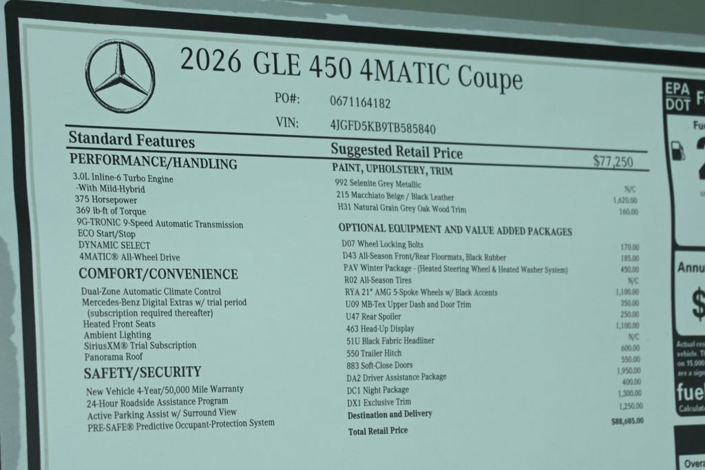 New 2026 Mercedes-Benz GLE 450 4MATIC Coupe image 29