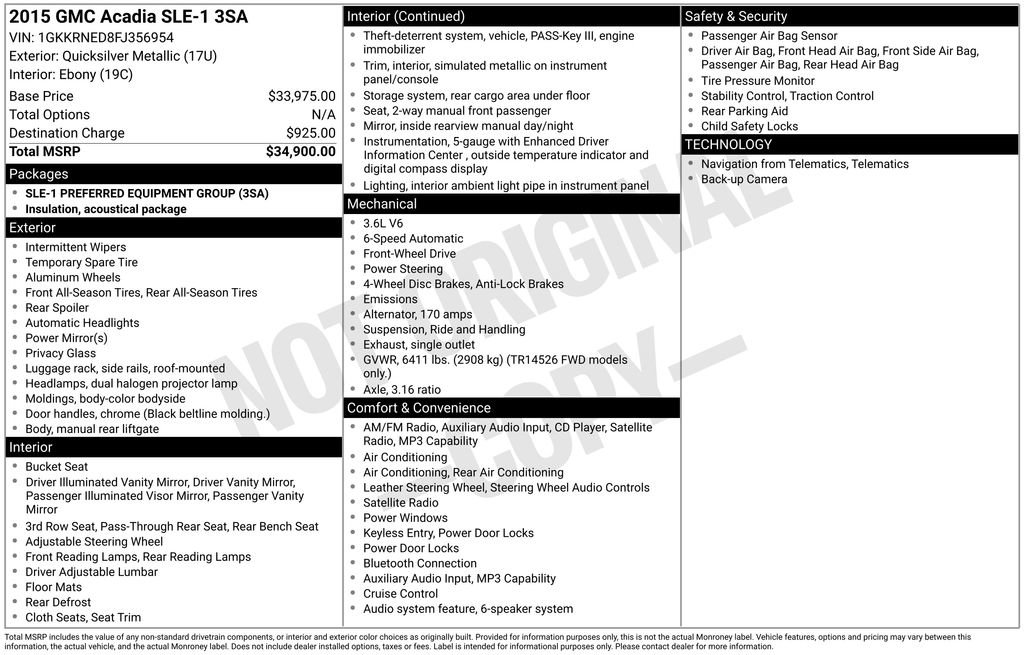 Used 2015 GMC Acadia SLE image 13