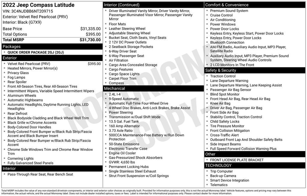 Certified 2022 Jeep Compass Latitude image 41