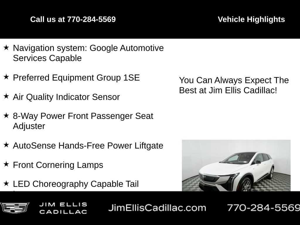 Certified 2025 Cadillac Optiq Luxury 2 w/ LPO, Floor Liner Package AWD/4WD image 4