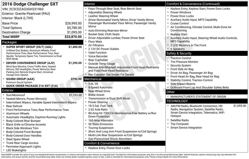 Used 2016 Dodge Challenger SXT w/ Super Sport Group (SS/T) image 5