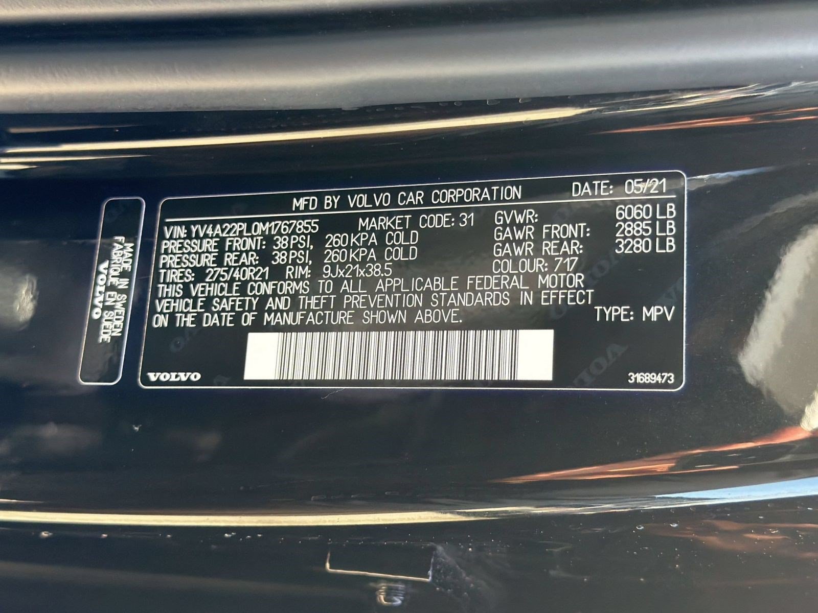 Used 2021 Volvo XC90 T6 Inscription w/ Advanced Package AWD/4WD image 24
