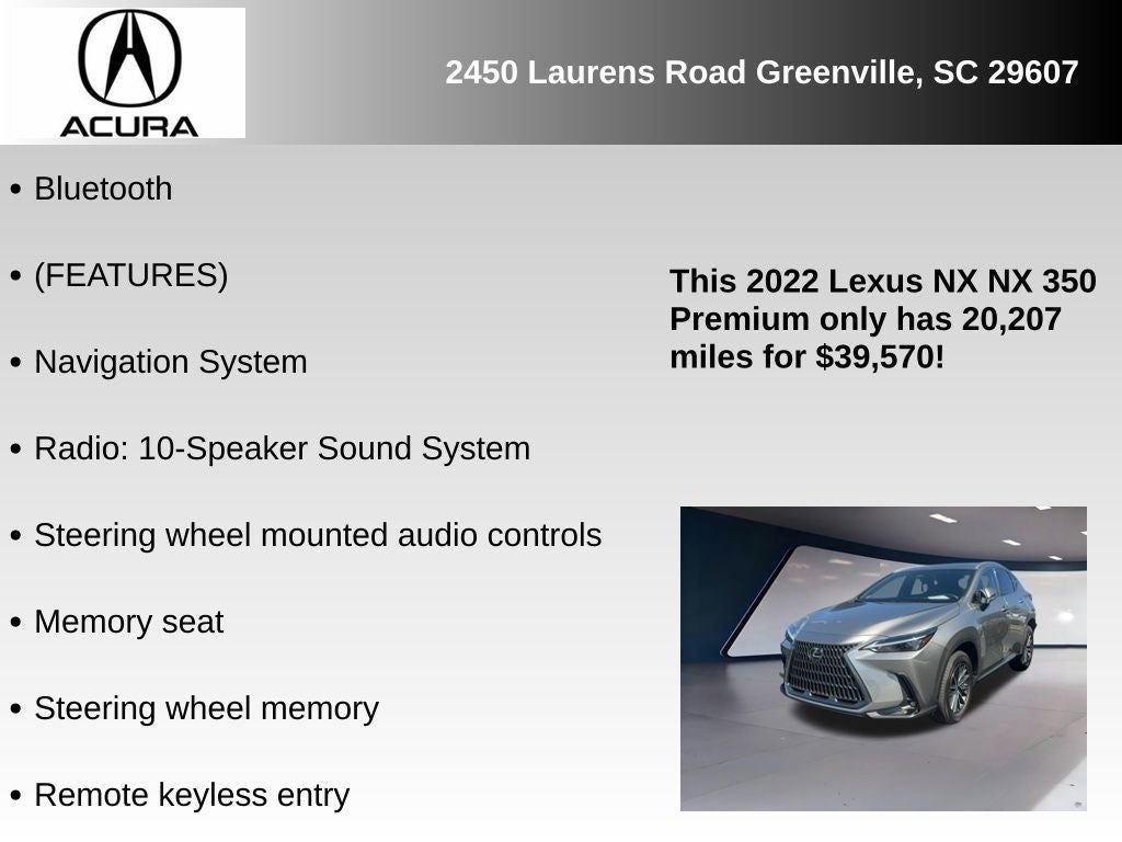 Used 2022 Lexus NX 350 AWD image 10