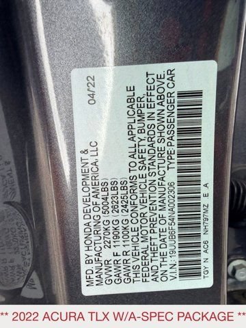 Used 2022 Acura TLX w/ A-SPEC Package AWD/4WD image 20