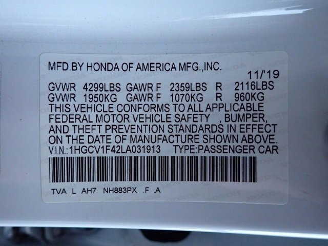 Used 2020 Honda Accord EX image 21