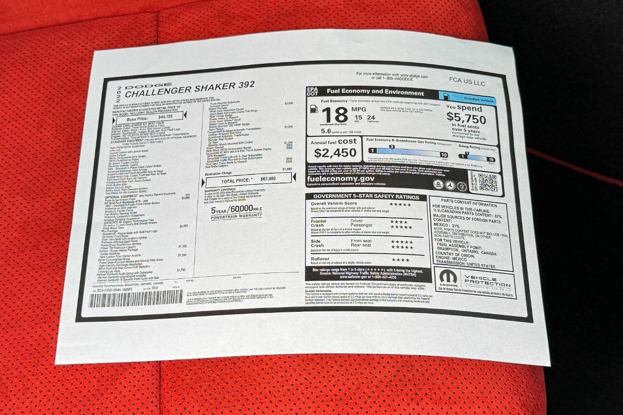 Used 2022 Dodge Challenger R/T Scat Pack image 57
