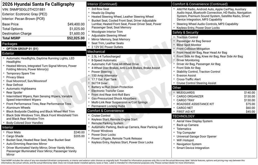 New 2026 Hyundai Santa Fe Calligraphy AWD/4WD image 4