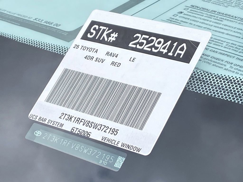 Certified 2025 Toyota RAV4 LE FWD image 38