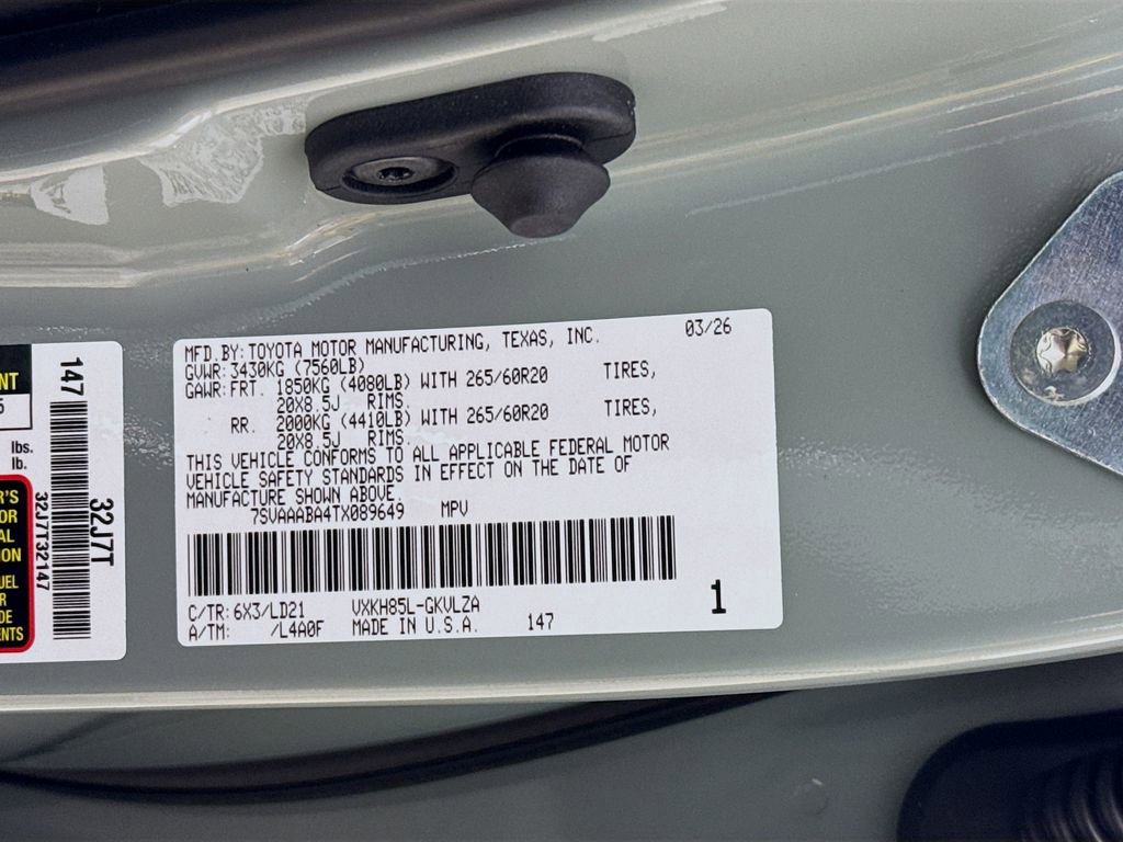 New 2026 Toyota Sequoia Limited w/ TRD Off-Road Package image 37