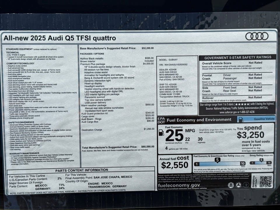 Certified 2025 Audi Q5 Premium Plus w/ Premium Plus image 21