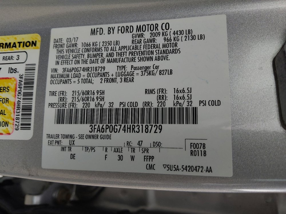 Used 2017 Ford Fusion S image 33