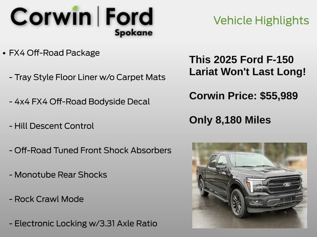 Used 2025 Ford F150 Lariat w/ Equipment Group 502A High AWD/4WD image 25