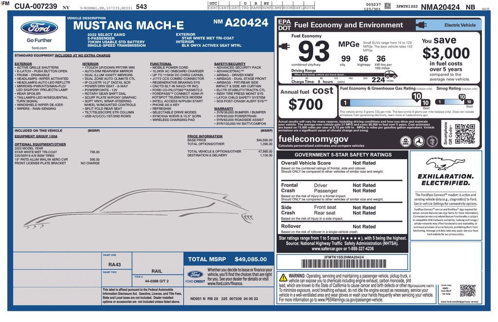 Used 2022 Ford Mustang Mach-E Select image 42