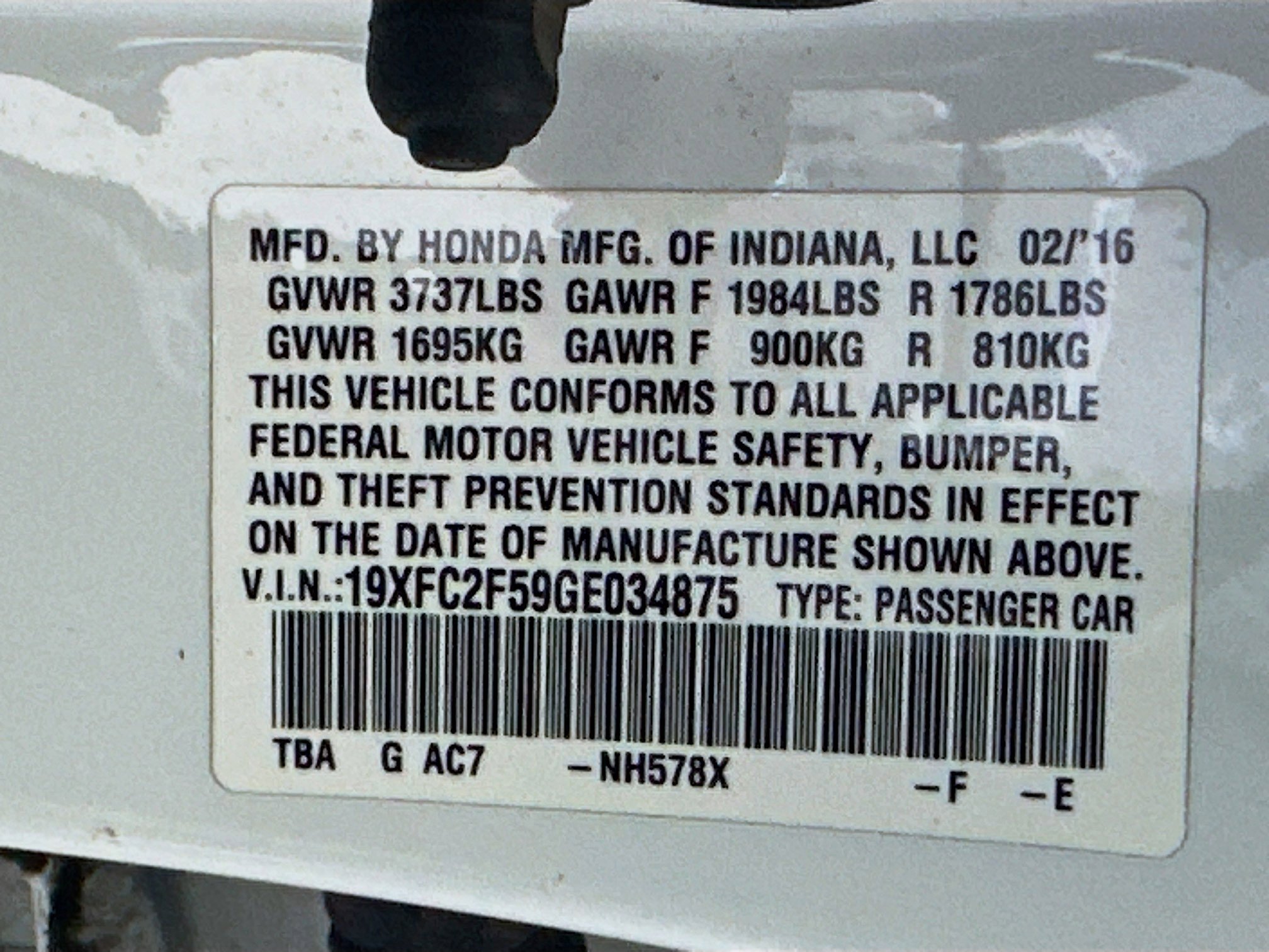 Used 2016 Honda Civic LX image 12