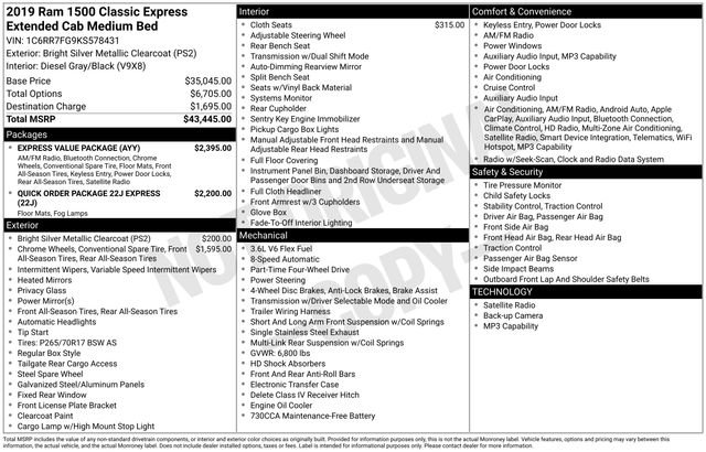Used 2019 RAM 1500 Express w/ Express Value Package AWD/4WD image 6
