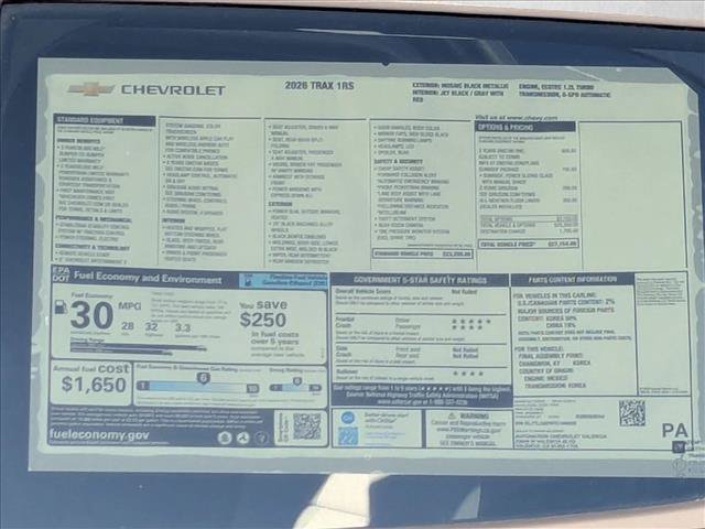 New 2026 Chevrolet Trax RS w/ Sunroof Package FWD image 18