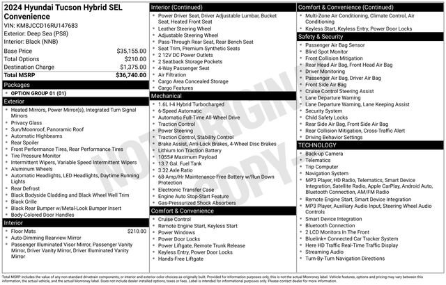 Used 2024 Hyundai Tucson SEL AWD/4WD image 38