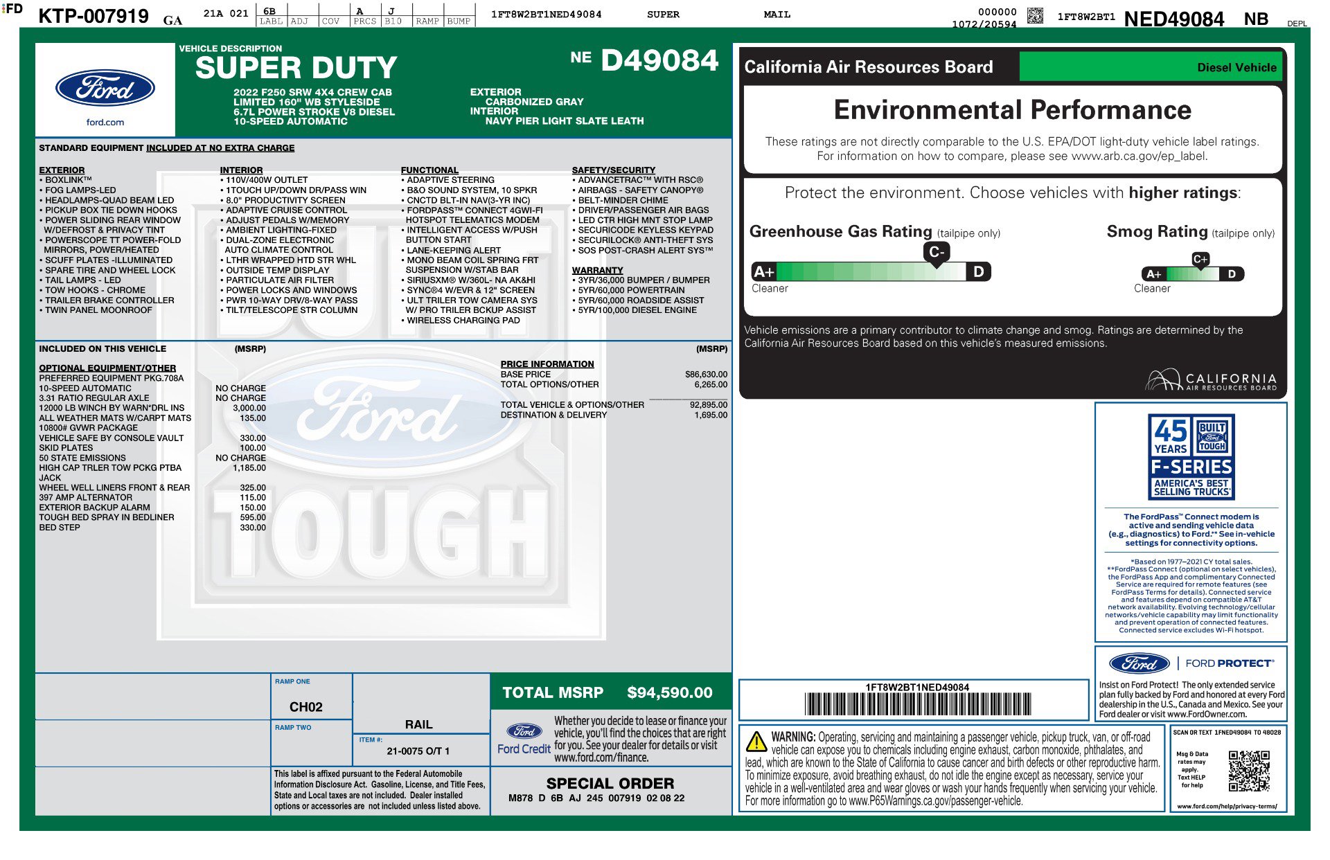 Used 2022 Ford F250 Limited AWD/4WD image 5