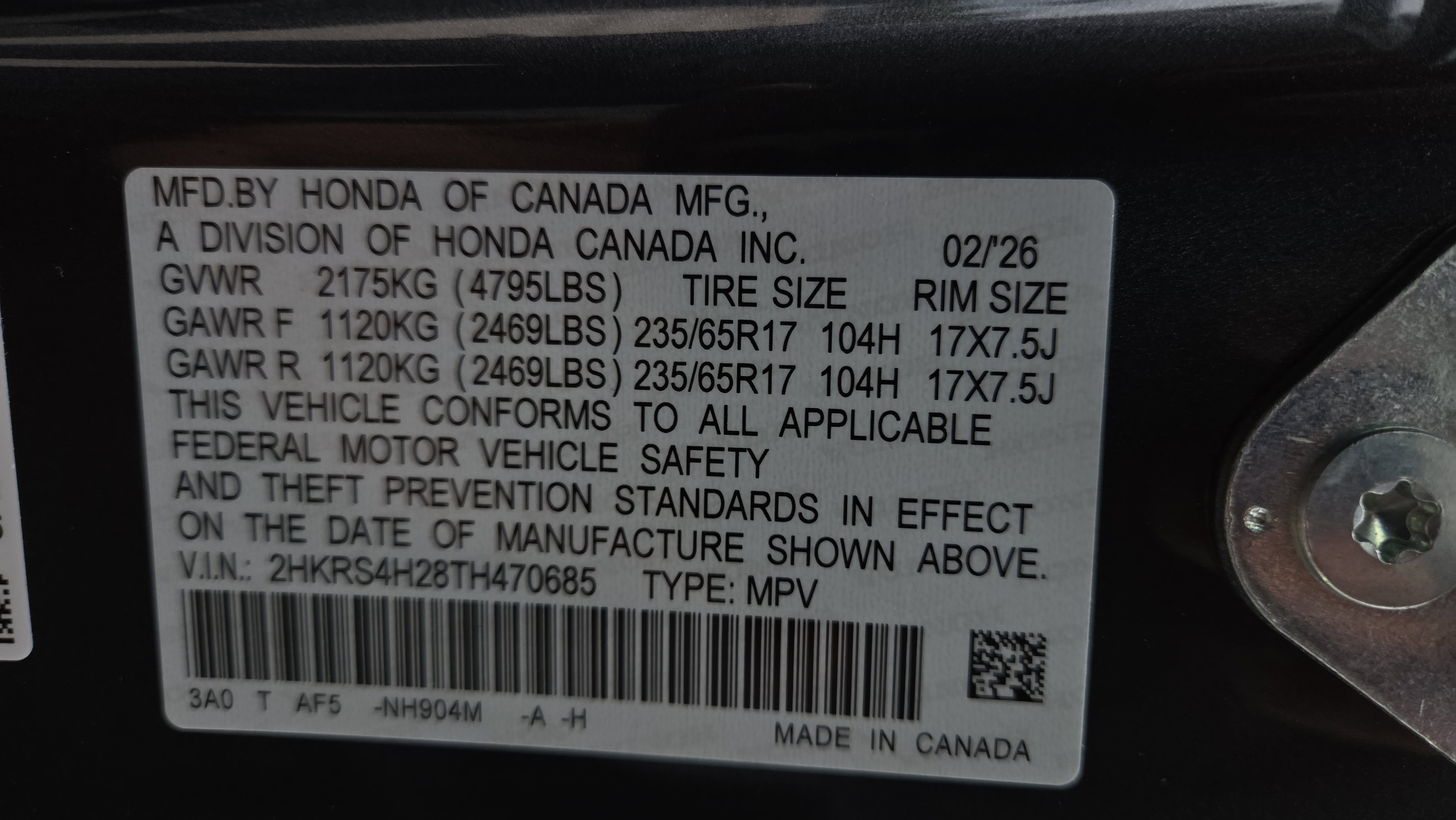 New 2026 Honda CR-V LX image 25