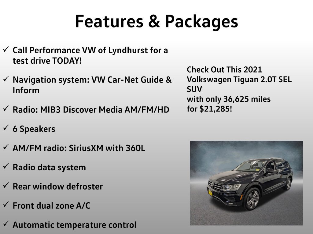 Used 2021 Volkswagen Tiguan SEL AWD/4WD image 4