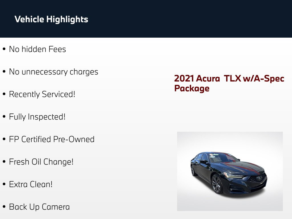 Used 2021 Acura TLX w/ A-SPEC Package FWD image 61