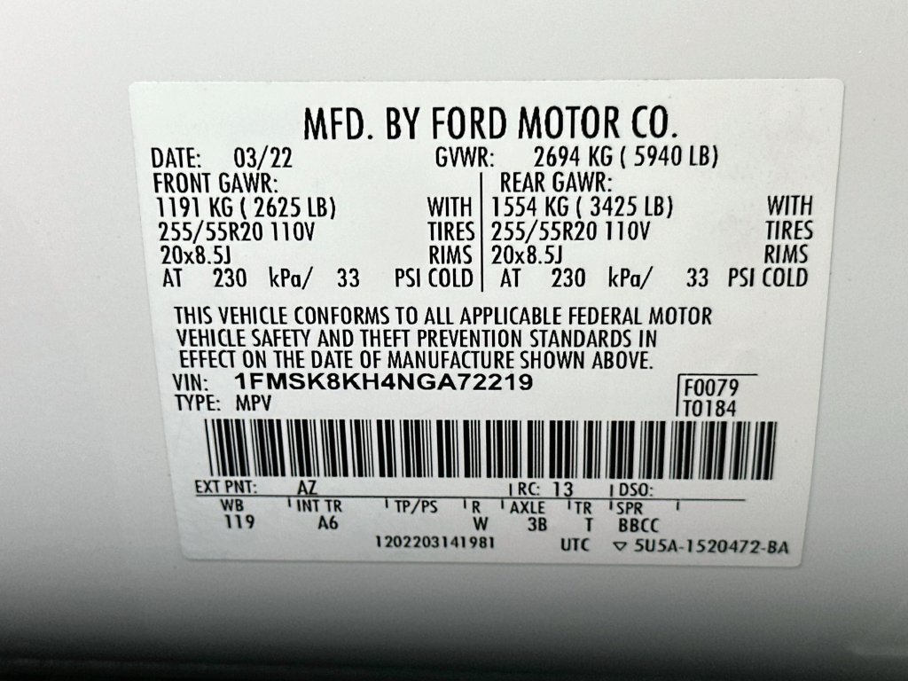 Certified 2022 Ford Explorer ST-Line AWD/4WD image 21