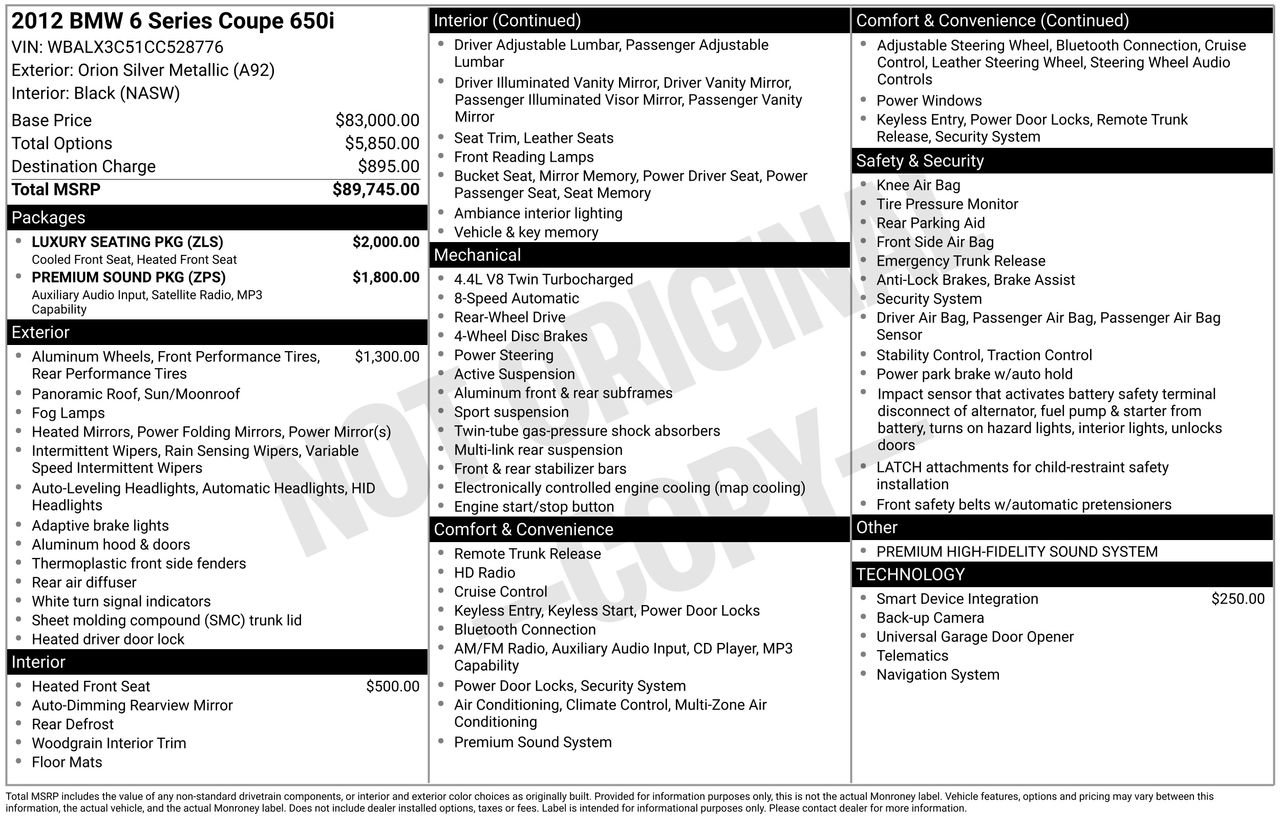 Used 2012 BMW 650i Coupe image 27